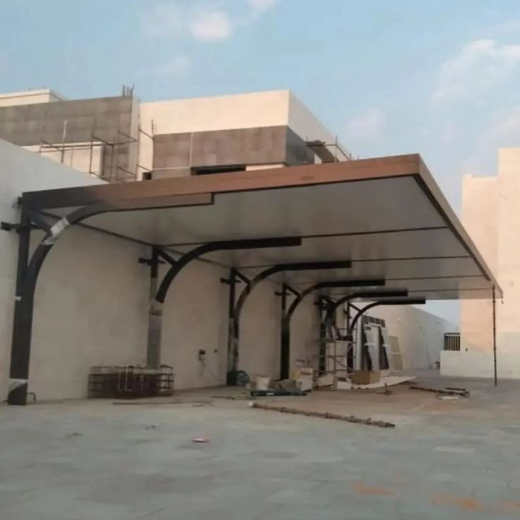 تصميم مظلات سيارات مودرن في الرياض